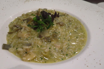 Etna, artichoke scallop risotto