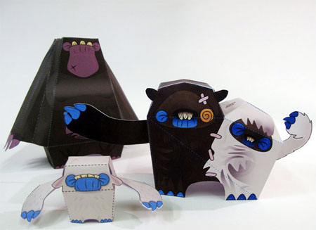 Siamese Monster Paper Toy