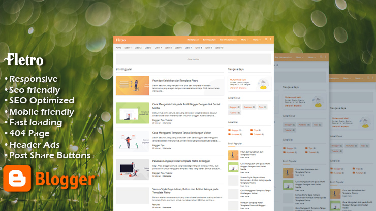 Fletro Premium 2 Responsive Blogger Template