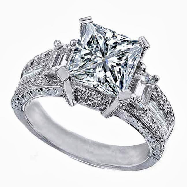 diamond ring styles include Ring settings for princess cut diamonds ...