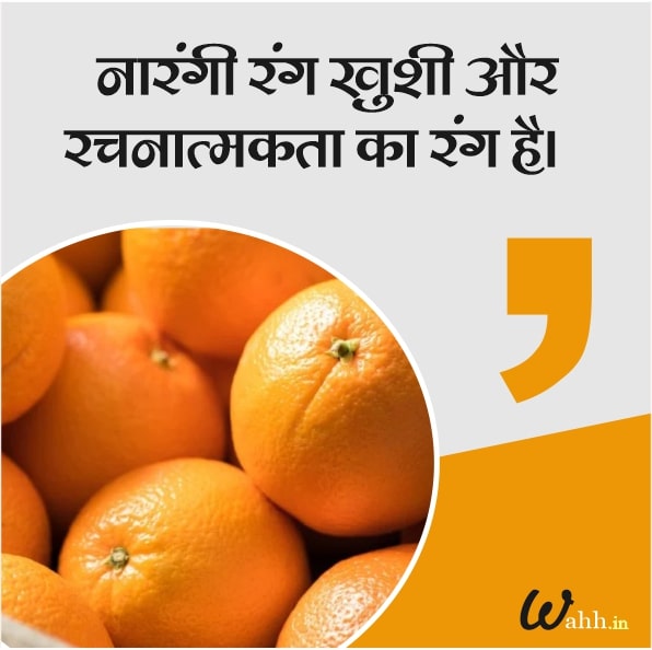 Orange  Quotes in Hindi For Instagram