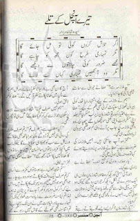 Tere Aanchal Ke Talay by Syeda Shabana Sardar Online Reading