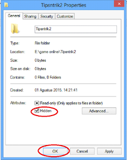 Cara Hidden File Di Windows 7