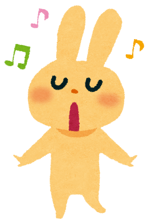歌のイラスト うさぎ 合唱 かわいいフリー素材集 いらすとや