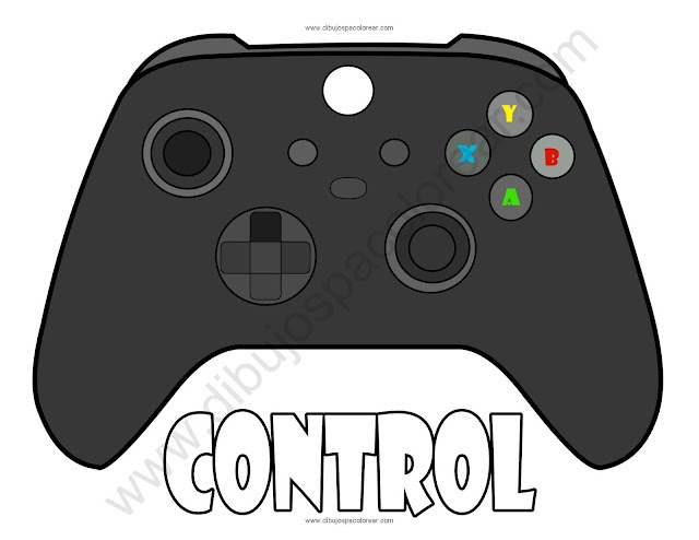 control de videojuegos dibujo a color o para colorear