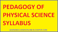 b.ed physical science first year syllabus