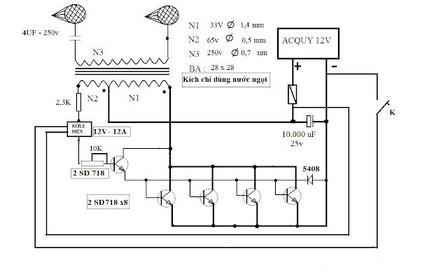 các mạch kích cá D718