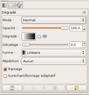 gimp outil degrade