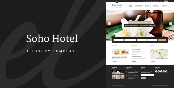 Soho Hotel - Responsive HTML Template - Travel Retail