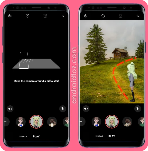 Play Mode in AR Emoji Camera App