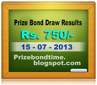 Prize Bond List 750 Dated 15-7-2013 Held at Rawalpindi 