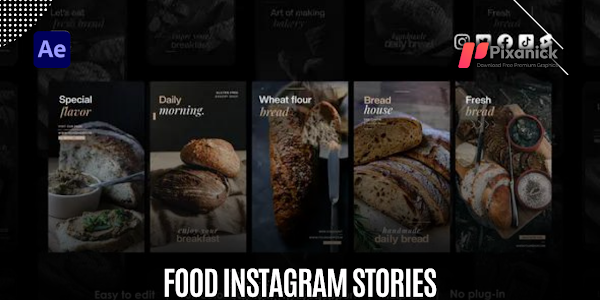 Food Instagram Stories After Effects Template Free Download