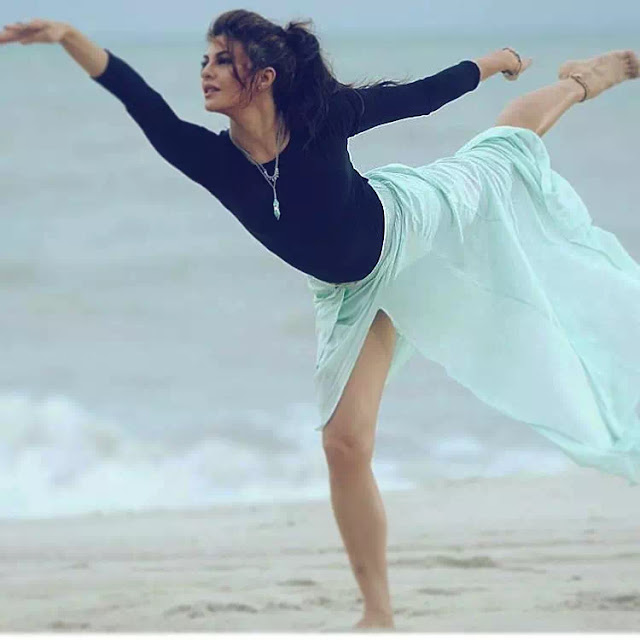 Jacqueline Fernandez yoga pose