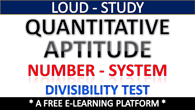 Divisibility Test of numbers