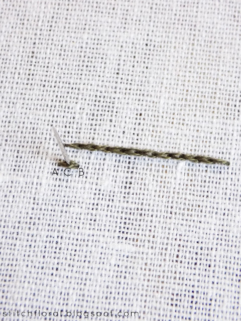 Split back stitch tutorial