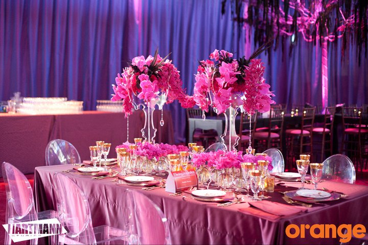 purple orchid centerpieces for weddings
