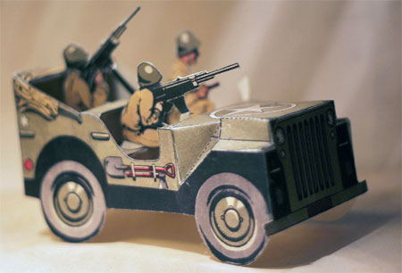 Vintage Willys MB US Army Jeep Papercraft