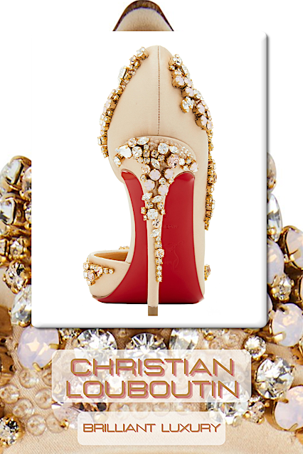 ♦Christian Louboutin Brodiriza Evening Pumps #christianlouboutin #pumps #bejeweled #brodiriza #brilliantluxury