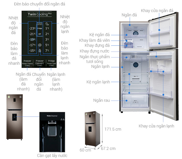 Tủ lạnh Samsung Inverter 319 lít RT32K5930DX/SV