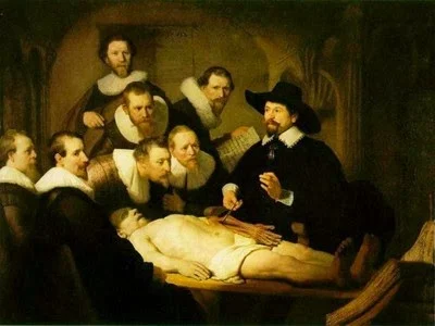أشهر وأثمن الوحات الفنية العالمية Anatomy lesson painting - Rembrandt van Rijn