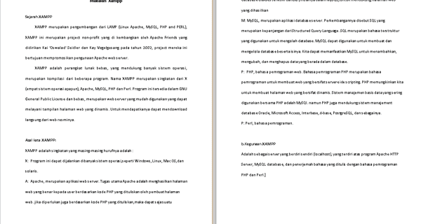 Makalah Database Xampp  Klik Contoh Makalah