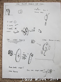 reel sketches, idea, wood, plan