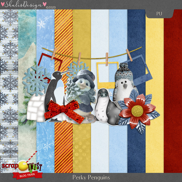 Scrap Twist Blog Train December 2020 - Perky Penguins