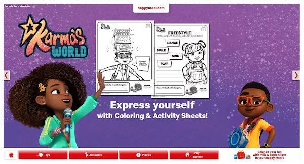 McDonalds Karma's World 2023 Coloring and Activity Sheets free download
