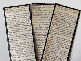 Making bookmarks from old book pages