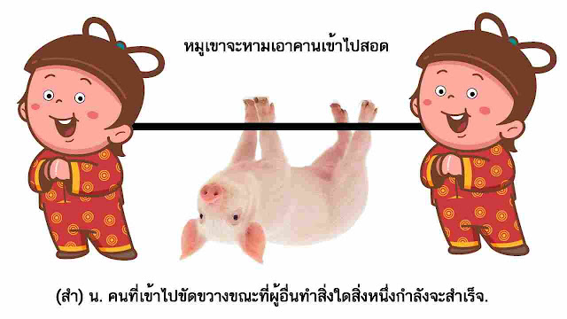 หมูเขาจะหามเอาคานเข้าไปสอด หมายถึงอะไร?