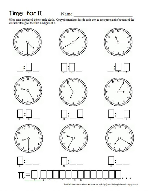 Pieces by Polly: Time for Pi - Second Grade Math Worksheet ...