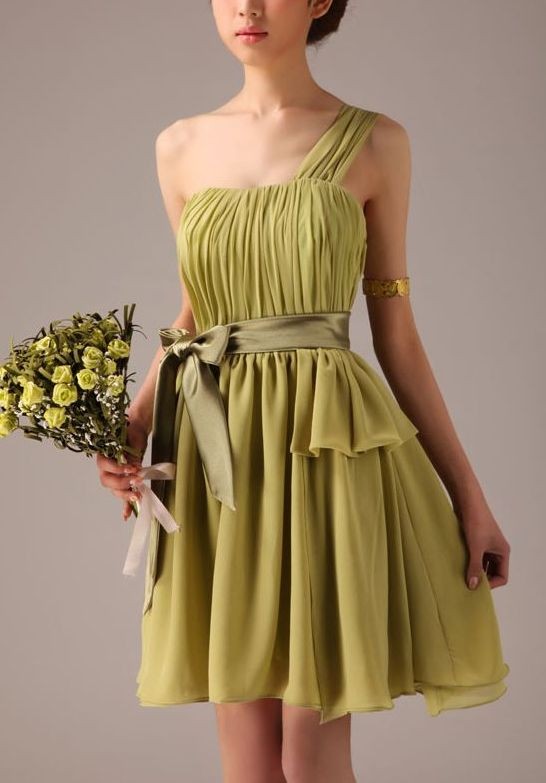 green bridesmaid dress