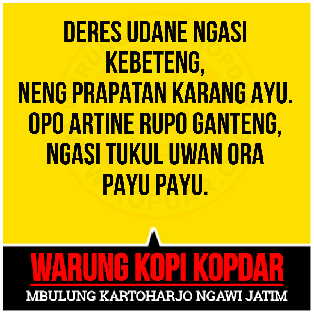 PANTUN JAWA LUCU BERGAMBAR WARUNG KOPI KOPDAR