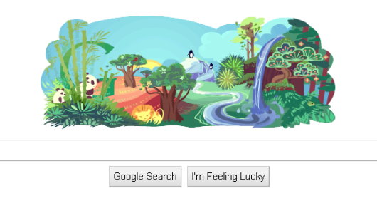 earth day 2011 google doodle. earth day 2011 google logo.