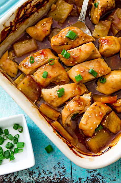 Κοτόπουλο Teriyaki με ανανά - Baked Pineapple Teriyaki Chicken