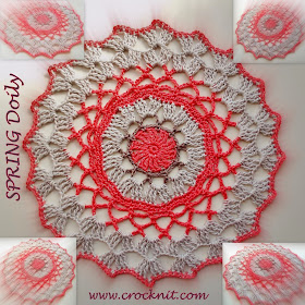 crochet pattern doily coaster spring cotton