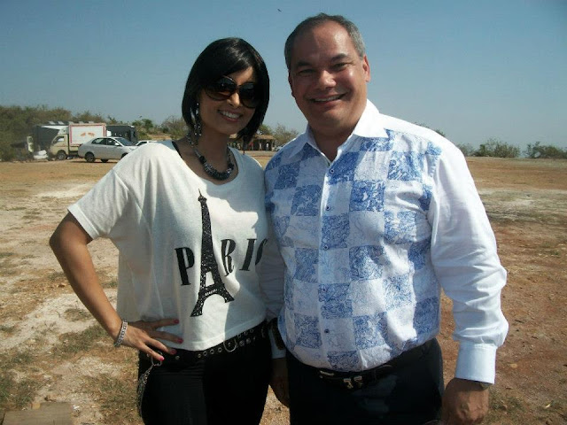 aiysha saagar with  Mayor Tom Tate