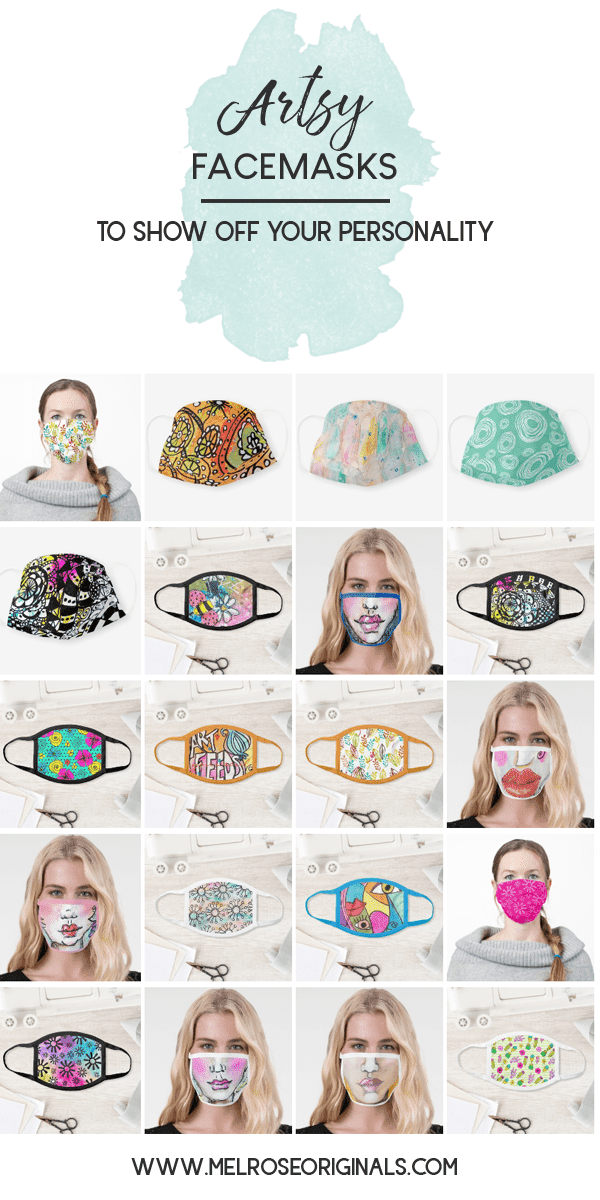 fun artsy face masks for everyday from Melrose Originals