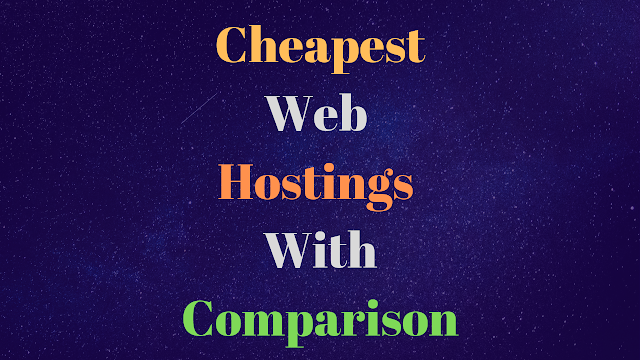 Cheapest web hostings with comparison