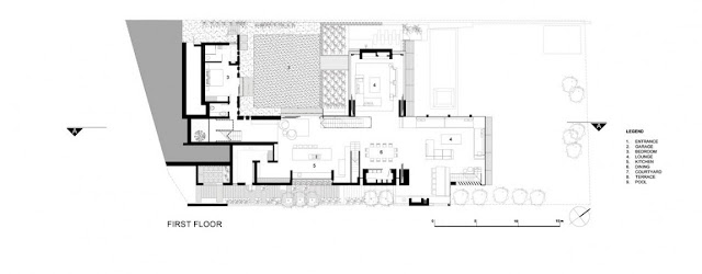 Floor plan of the first floor of Glen House