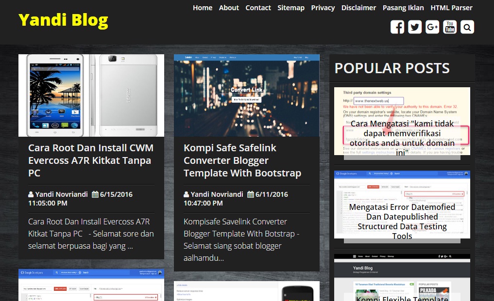 Kompi Dark Template Blogger Update V4.00