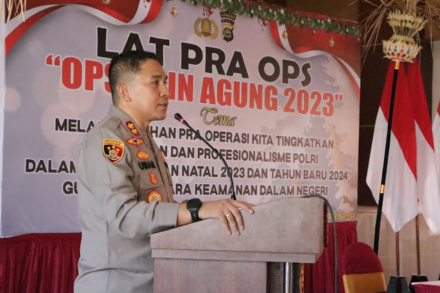 Kapolres Klungkung Pimpin Lat Pra Ops Lilin Agung 2023 di Aula JDP