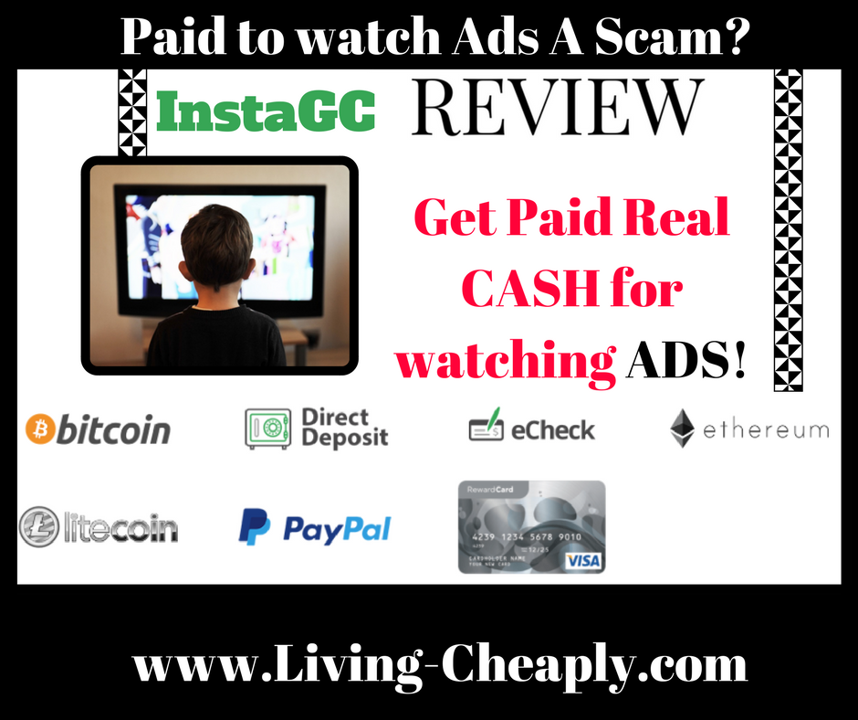 Instagc Review Paid To Watch Ads A Scam Living Cheaply - 