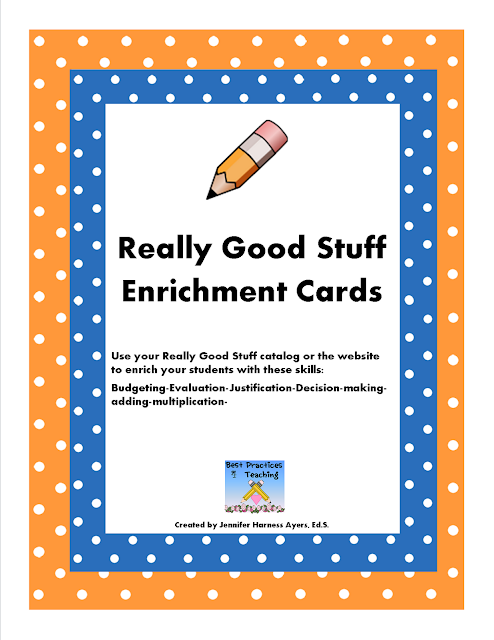 Really Good Stuff Enrichment Cards