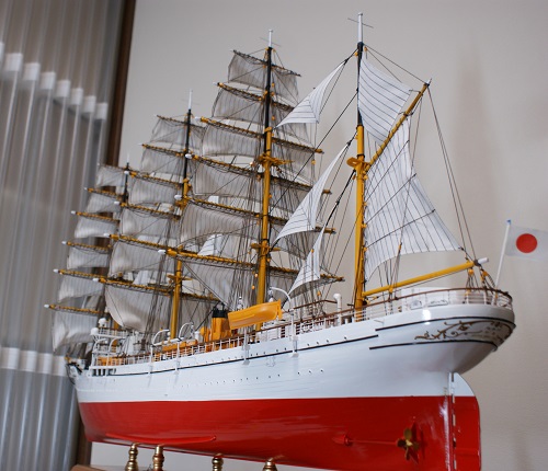 2019年8月29日に撮影した帆船模型・日本丸です。