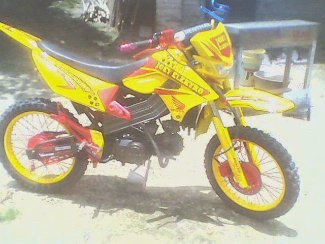 modifikasi motor cross honda revo