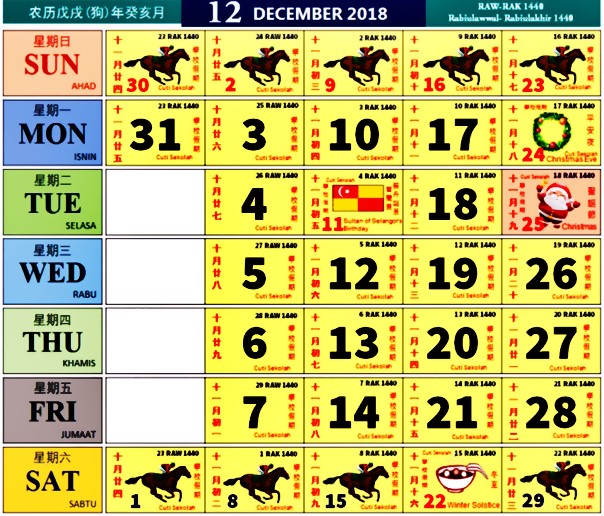 Kalendar Kuda Tahun 2019 Malaysia - MY PANDUAN