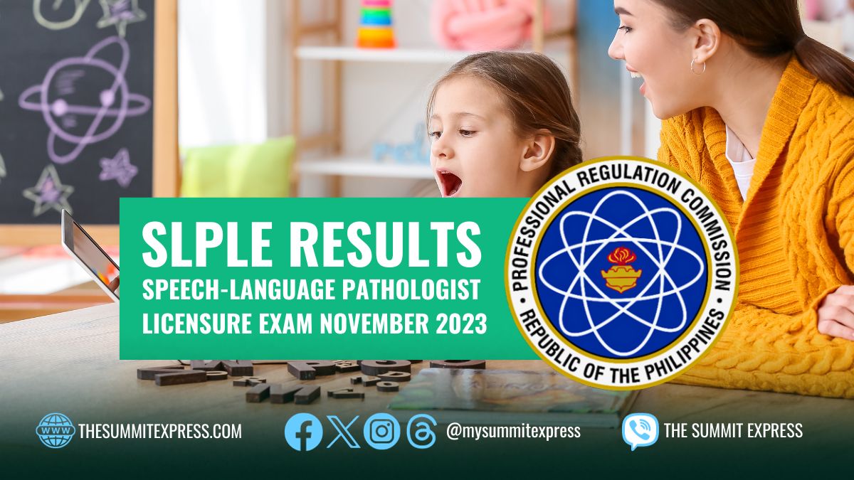 RESULTS: November 2023 Speech Language Pathology board exam list of passers