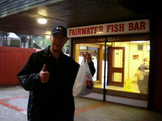 Gluten free fish and chips at the Fairwater Fish & Chip Bar in Cwmbran