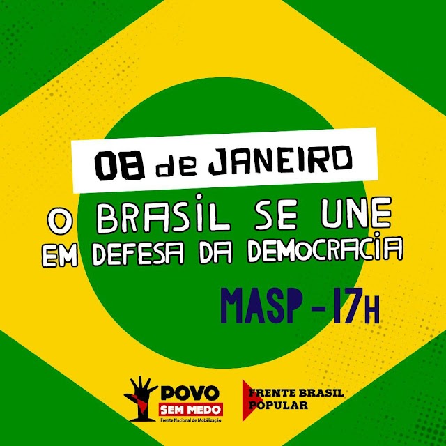 8/1 às 17h- O Brasil se une em defesa da democracia